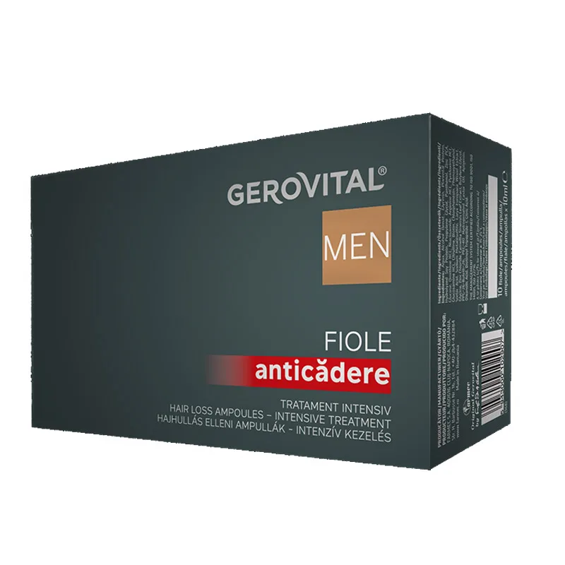 Tratament intensiv anticadere Men, 10x10ml, Gerovital — preț și oferte