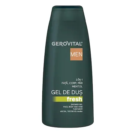 Gel de dus Fresh 3 in 1 Men, 400ml, Gerovital — preț și oferte