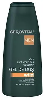 Gel de dus Wild 3 în 1 Men, 400ml, Gerovital