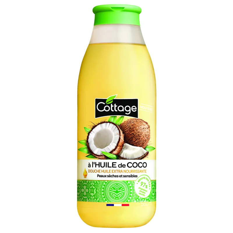 Ulei de dus cu cocos pentru piele uscata, 560ml, Cottage — preț și oferte