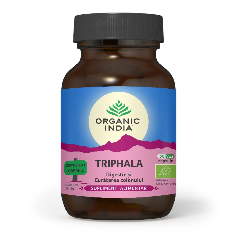 Triphala, 60 capsule, Organic India — preț și oferte