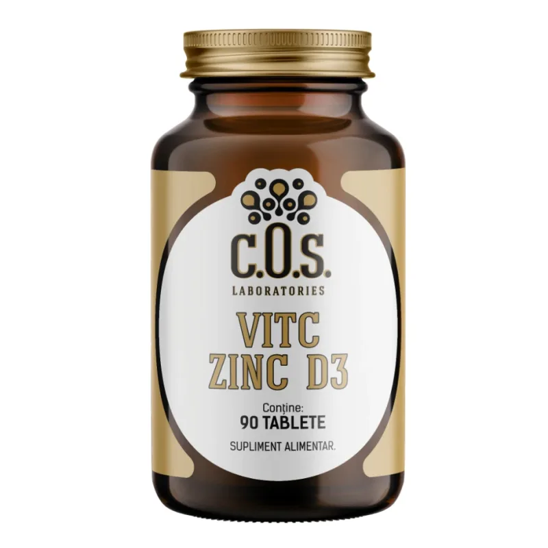 Vitamina C + Zinc + D3, 90 tablete, COS Laboratories — preț și oferte
