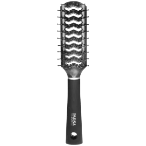 Perie de par pentru fohn cu peri din plastic Trend Line Negru, 1 bucata, Parsa Beauty