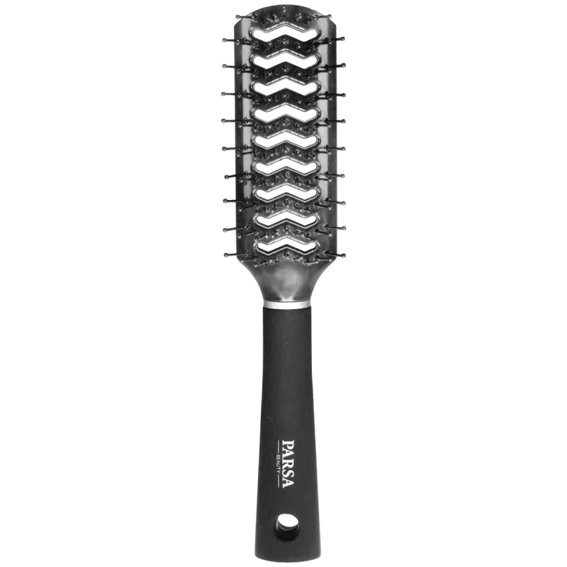 Perie de par pentru fohn cu peri din plastic Trend Line Negru, 1 bucata, Parsa Beauty — preț și oferte