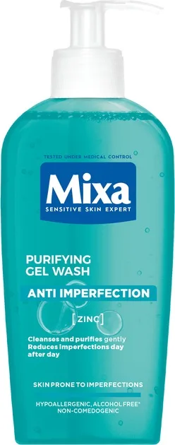 Gel de curatare pentru ten gras si sensibil cu imperfectiuni, 200ml, Mixa