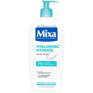 Lotiune de corp intens hidratanta pentru piele normala spre uscata Hyaluronic Hydrate, 400ml, Mixa