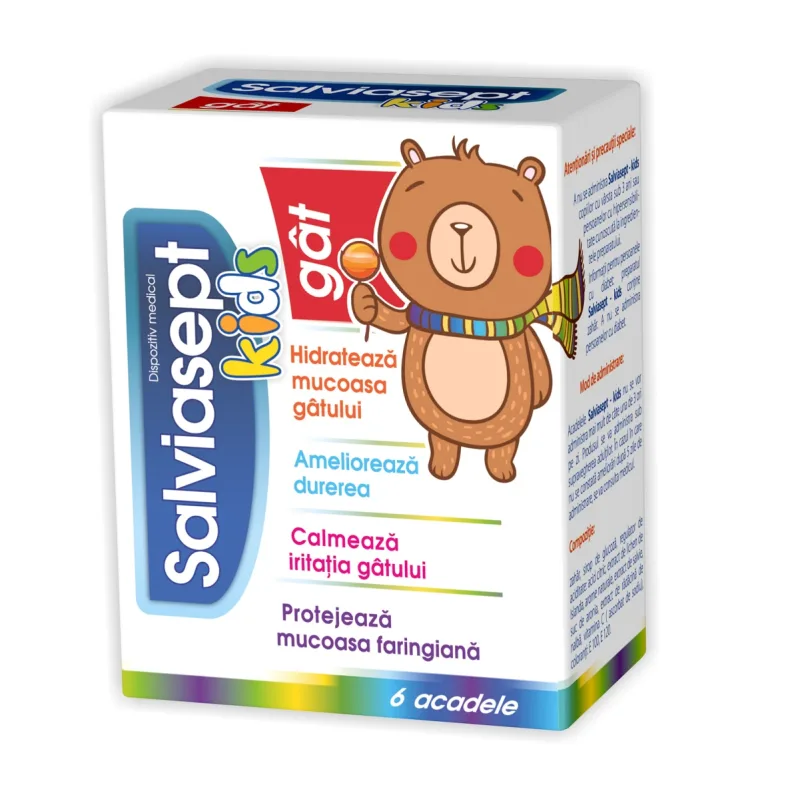 Salviasept Kids, 6 acadele, Zdrovit — preț și oferte