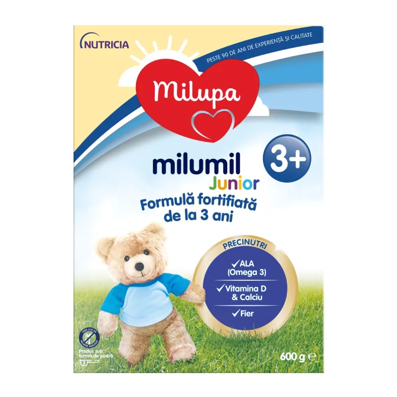 Lapte praf Milumil Junior 3+, incepand de la 3 ani, 600g, Milupa — preț și oferte