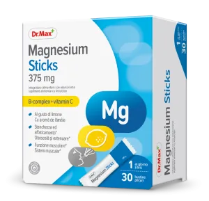 Dr. Max Magnesium Sticks 375mg, 30 plicuri orodispersabile