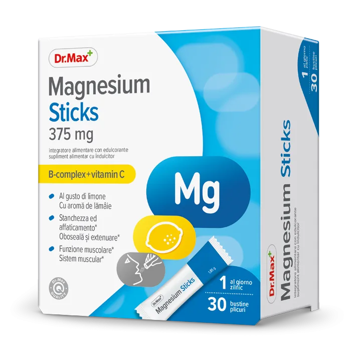 Dr. Max Magnesium Sticks 375mg, 30 plicuri orodispersabile — preț și oferte