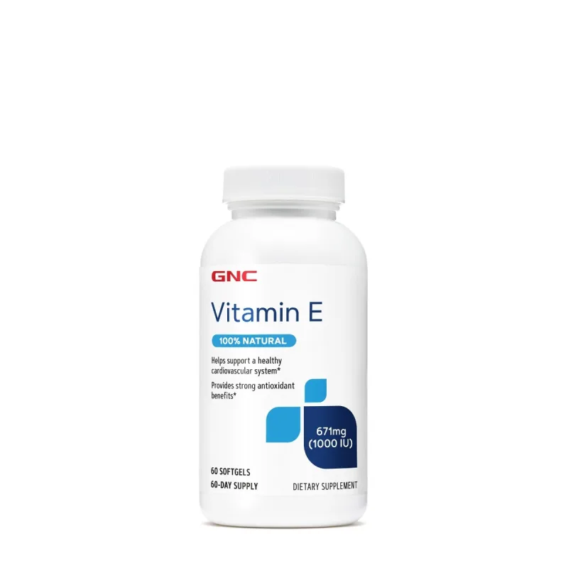 Vitamina E naturala 1000 UI, 60 capsule, GNC — preț și oferte