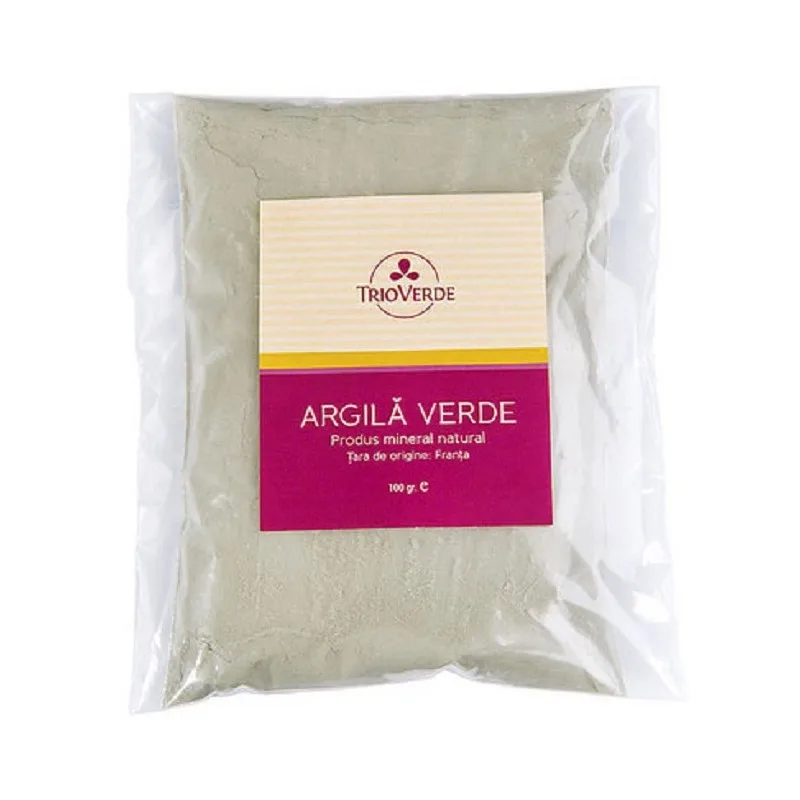 Argila verde pentru uz cosmetic, 100g, Trio Verde — preț și oferte
