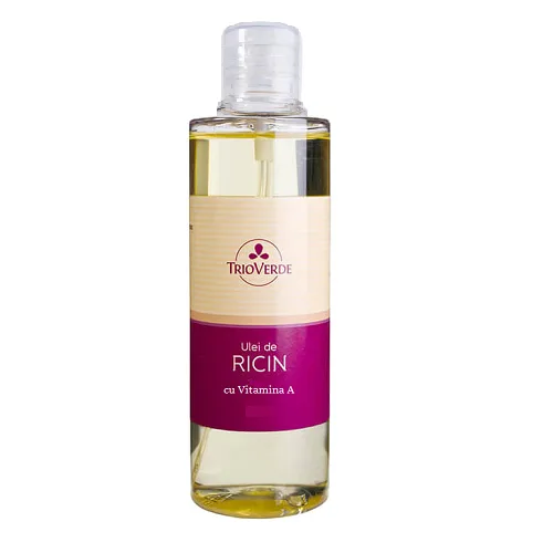 Ulei de ricin virgin presat la rece cu Vitamina A, 200ml, Trio Verde — preț și oferte