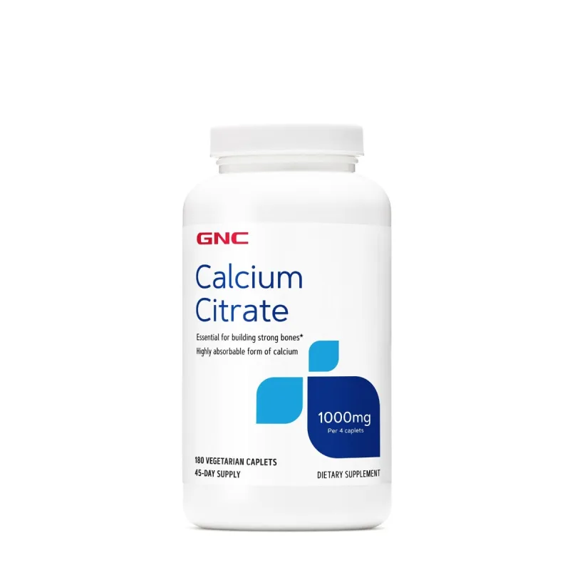 Citrat de Calciu 1000mg, 180 capsule, GNC — preț și oferte