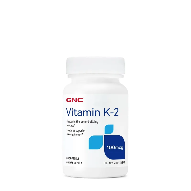 Vitamina K2 100Mcg, 60 capsule gelatinoase moi, GNC — preț și oferte