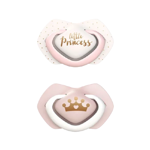Suzeta roz din silicon Royal Baby 0-6 luni, 2 bucati, Canpol babies — preț și oferte