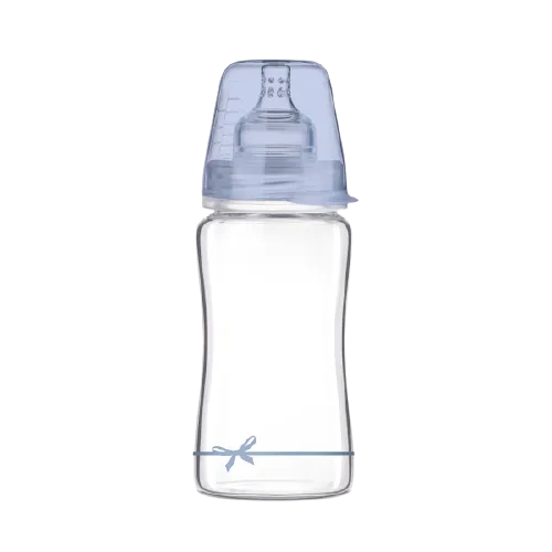 Biberon sticla baieti Diamond Glass Baby Shower, 250ml, LOVI — preț și oferte