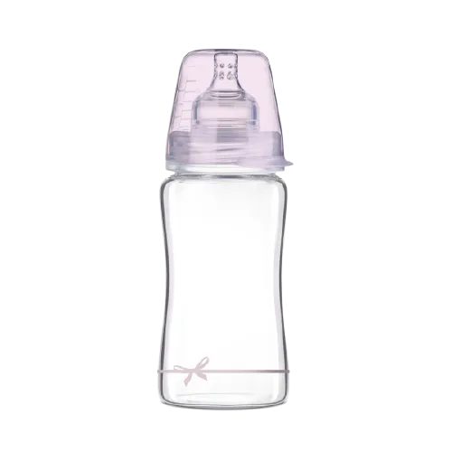 Biberon sticla fete Diamond Glass Baby Shower, 250ml, LOVI — preț și oferte