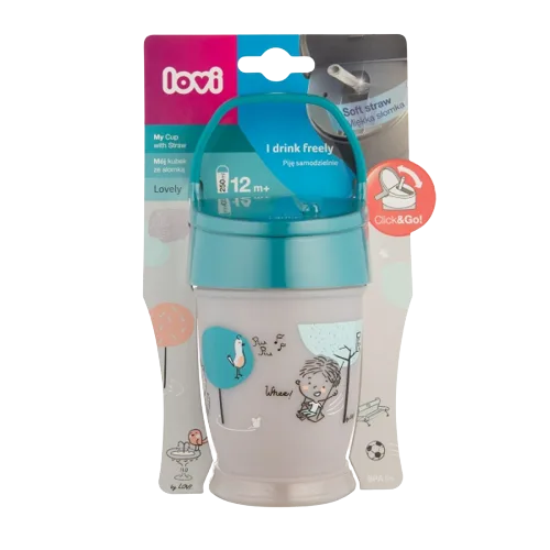 Cana cu pai Junior Lovely baieti, 250ml, Lovi — preț și oferte