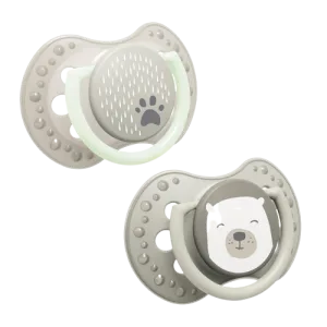 Suzeta din silicon Dynamic Buddy bear pentru 3-6 luni, 2 bucati, Lovi