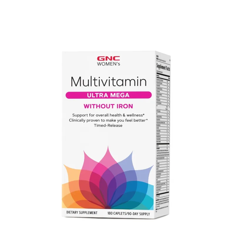 Complex de multivitamine pentru femei fara fier Ultra Mega, 180 tablete, GNC — preț și oferte