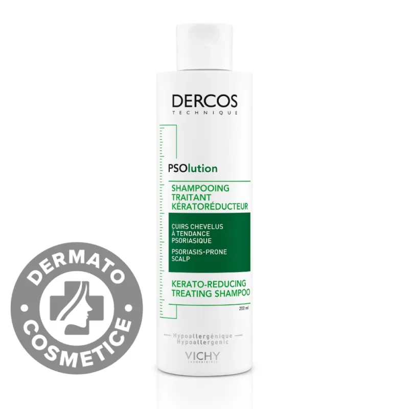 Sampon tratament keratoreductor pentru senzatia de mancarime PSOlution Dercos, 200ml, Vichy — preț și oferte