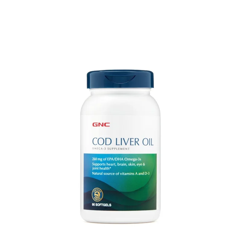 Ulei triplu din ficat de cod, 90 capsule, GNC — preț și oferte