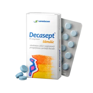 Decasept cu aroma de lamaie, 24 comprimate, Amniocen