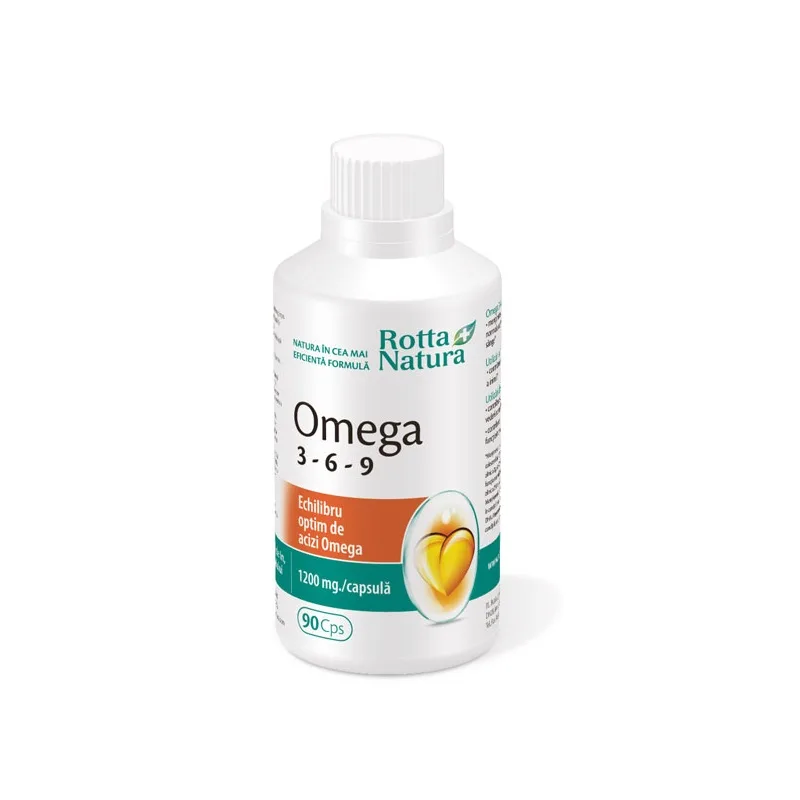 Omega 3 6 9 1200mg, 90 capsule, Rotta Natura — preț și oferte
