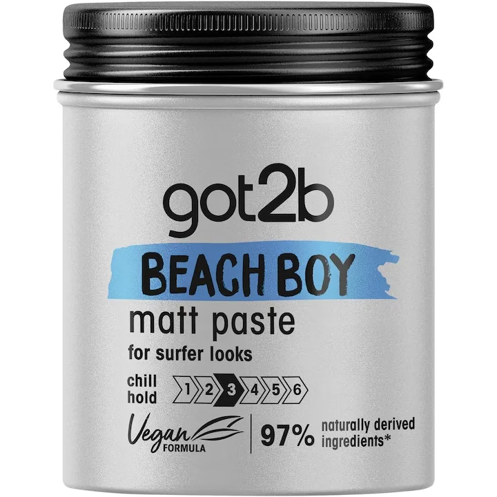 Pasta modelatoare pentru par cu efect de matifiere si nivel 3 de fixare Beach Boy, 100ml, Got2b — preț și oferte