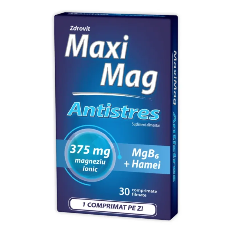 MaxiMag Antistres 375 mg, 30 comprimate, Zdrovit — preț și oferte