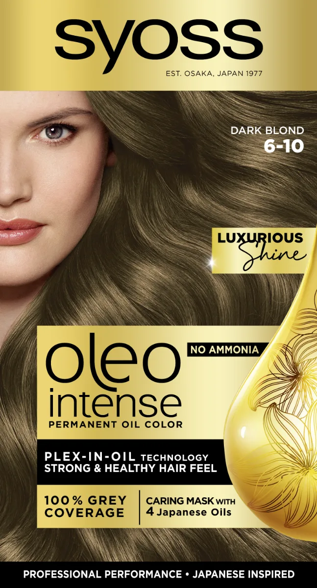 Vopsea de par fara amoniac Color Oleo 6-10 Blond Inchis, 115ml, Syoss — preț și oferte
