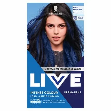 Vopsea de par Schwarzkopf Intense Color Urban Metallics U67 Blue Mercury, 142.5ml, Live — preț și oferte