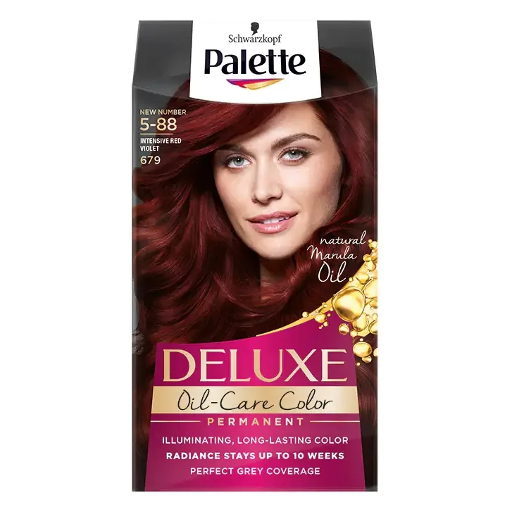 Vopsea de par permanenta Palette Deluxe Oil-Care Color 679 Rosu Violet Intens, 135ml, Schwarzkopf — preț și oferte
