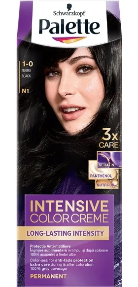 Vopsea crema permanenta Palette Intensive N1 Negru, 110ml, Schwarzkopf — preț și oferte