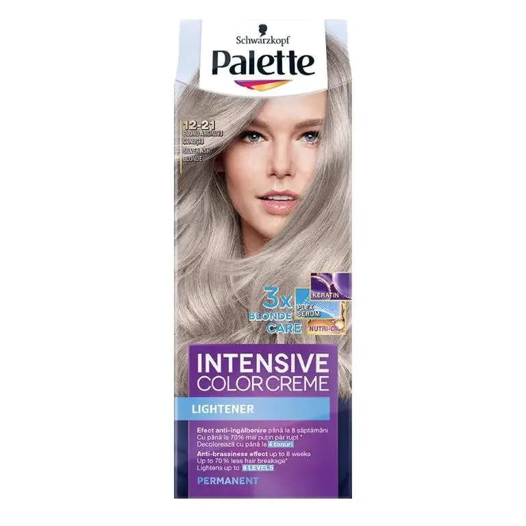Vopsea de par Palette ICC 12-21 Blond argintiu cenusiu, 110ml, Scwarzkopf Schwarzkopf — preț și oferte