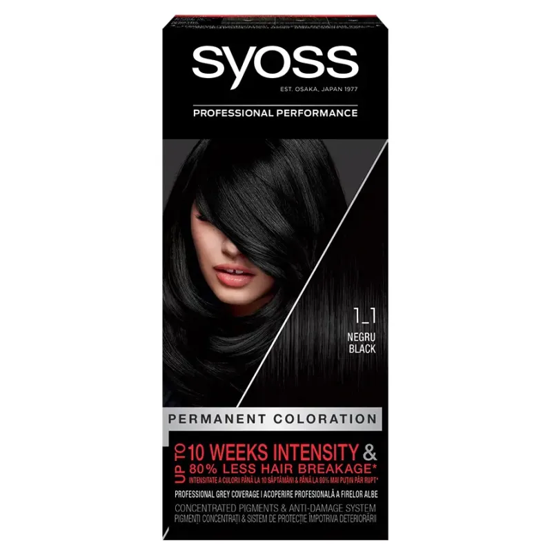 Vopsea pemanenta Color Baseline 1-1 Negru, 115ml, Syoss — preț și oferte