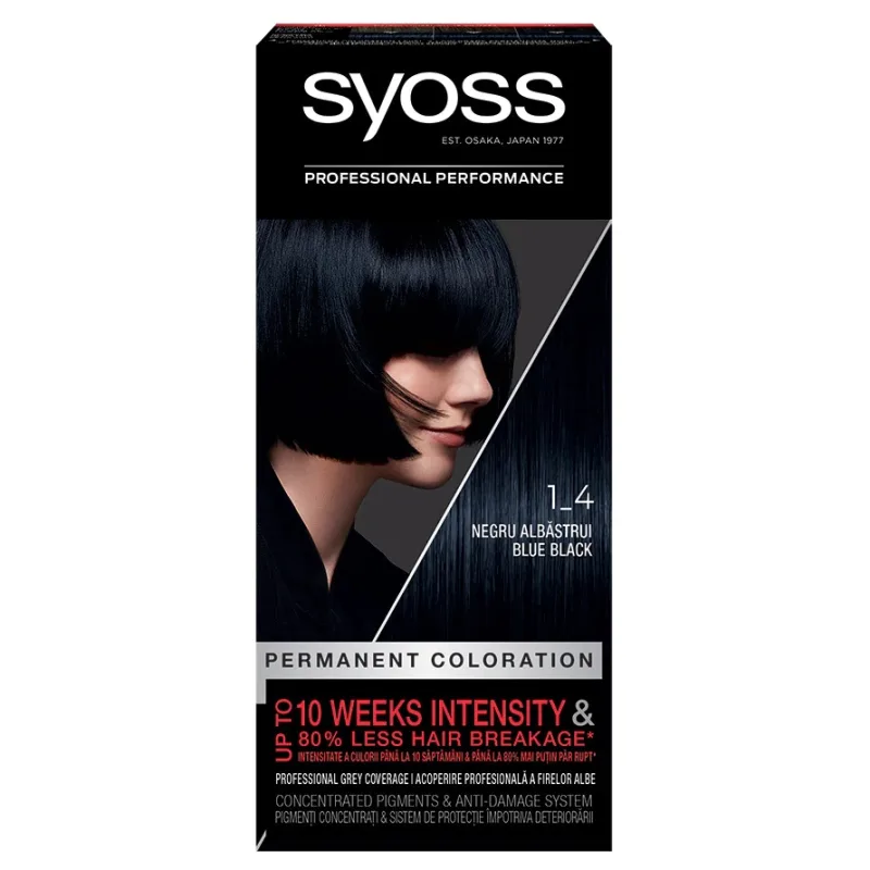 Vopsea pemanenta Color Baseline 1-4 Negru Albastrui, 115ml, Syoss — preț și oferte