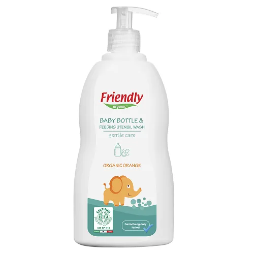 Detergent lichid de vase cu ulei organic de portocale, 500ml, Friendly Organic — preț și oferte