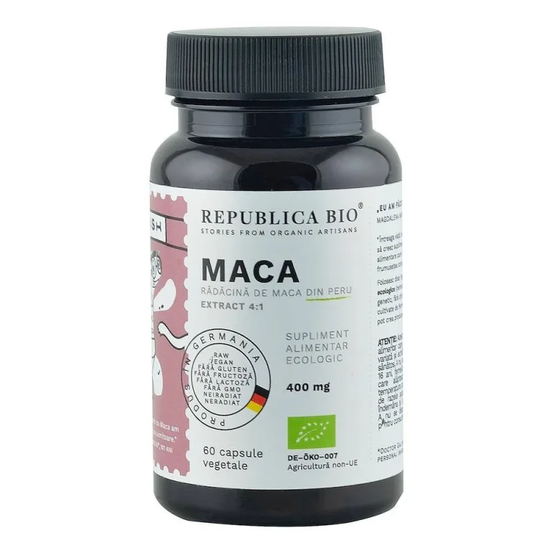 Maca ecologica 60 capsule, Republica BIO — preț și oferte