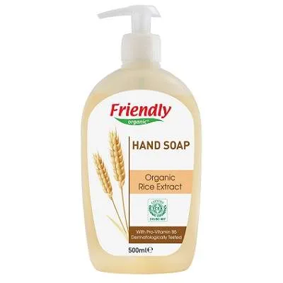 Sapun lichid pentru maini cu extract de orez, 500ml, Friendly Organic — preț și oferte