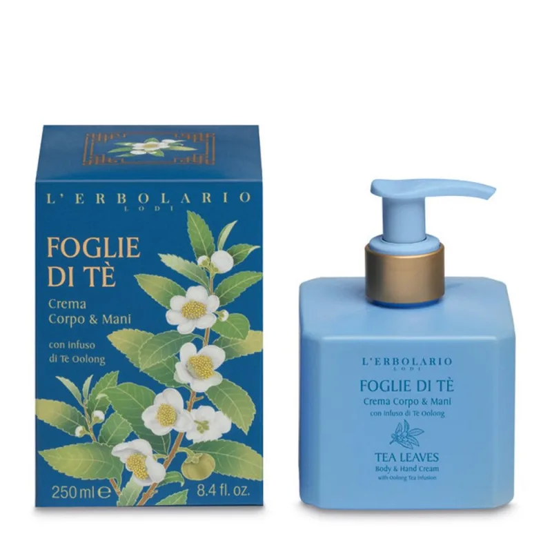 L'Erbolario Crema de corp si maini Tea Leaves, 250ml — preț și oferte
