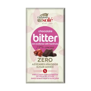 Ciocolata neagra cu alune de padure si stevie, 100 g, Chocolates Sole