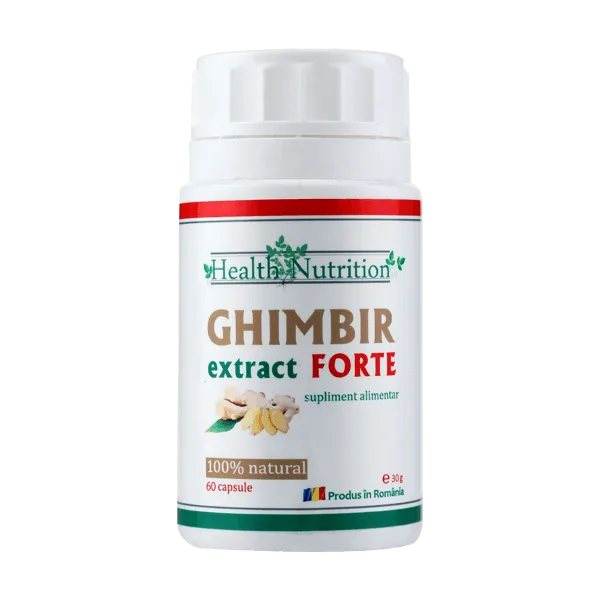 Ghimbir Extract Forte Natural, 60 capsule, Health Nutrition — preț și oferte