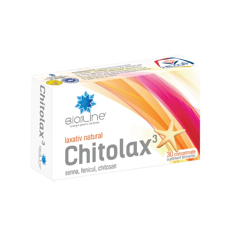 Laxativ natural Chitolax, 30 comprimate, BioSunLine — preț și oferte