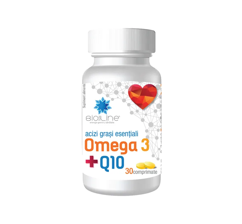 Omega 3 + Coenzima Q10, 30 comprimate, BioSunLine — preț și oferte