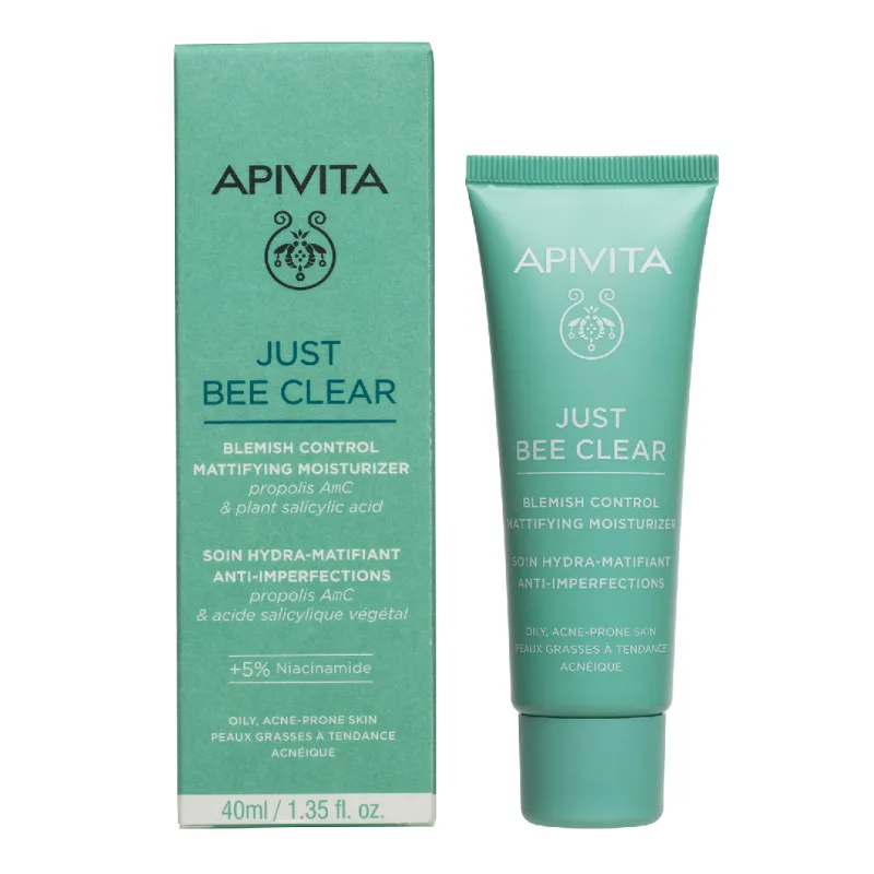 Crema matiafianta anti acnee Just Bee Clear, 40 ml, Apivita — preț și oferte