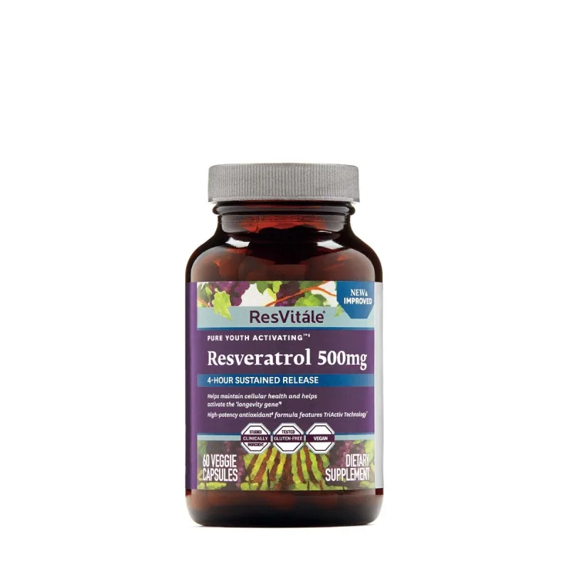 Resveratrol 500mg cu Quercitina 40mg, 60 capsule, ResVitale — preț și oferte