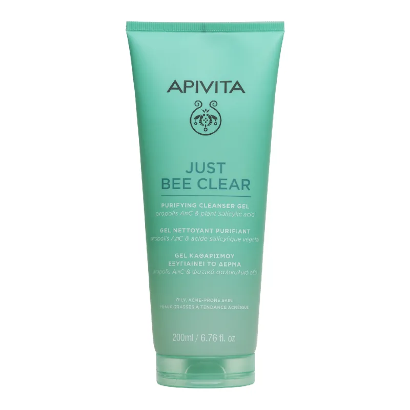 Gel de curatare pentru ten gras si acneic Just Bee Clear, 200 ml, Apivita — preț și oferte