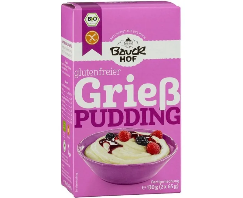 Budinca de gris fara gluten Premix Bio, 2 x 65g, Bauckhof — preț și oferte